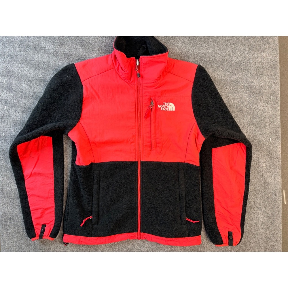 The North Face Denali Jacket Womens XS Pink Black Polartec Fleece Full Zip Hikin
